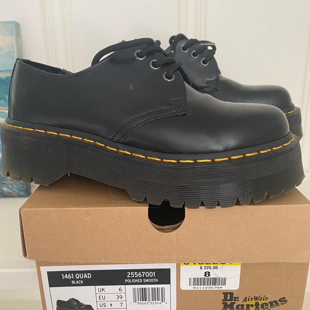 Dr. Martens Black Quad Oxfords